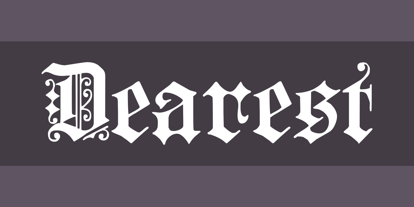 フォント Dearest